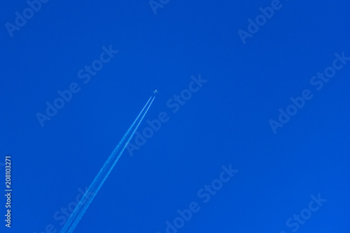 plane flying on the sky