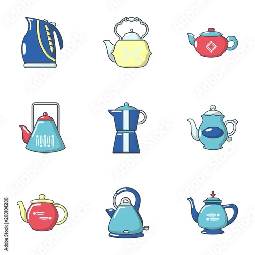 Dummy icons set. Cartoon set of 9 dummy vector icons for web isolated on white background
