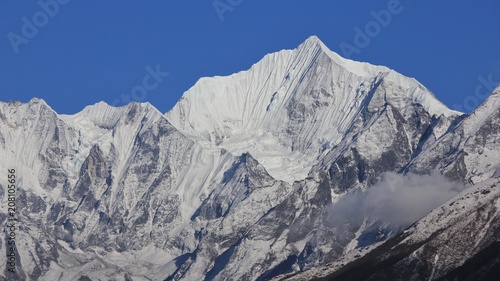 Mount Gangchenpo, Langtang National Park, Nepal.Sharp ridges of mount Gangchenpo, Langtang National Park, Nepal.Sharp ridges of mount Gangchenpo, Langtang National Park, Nepal. 