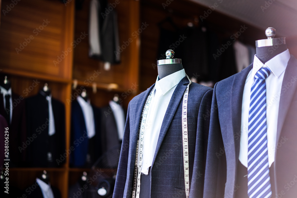 luxury suit in shop