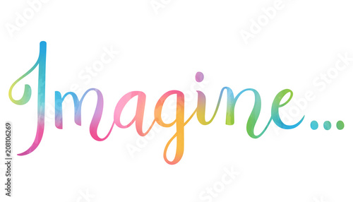 IMAGINE brush calligraphy banner
