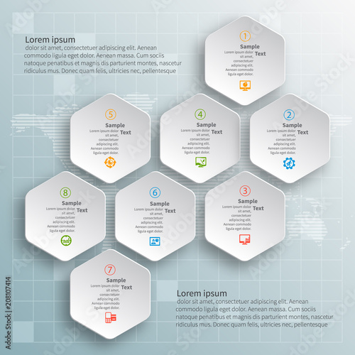 Abstract 3D Paper Infographics
