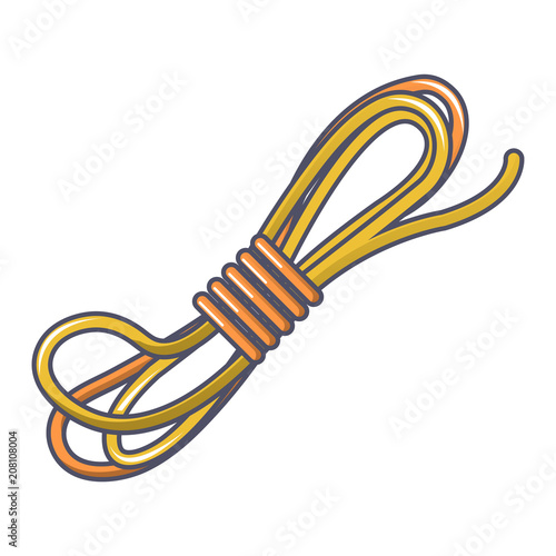 Rope icon. Cartoon of rope vector icon for web design isolated on white background