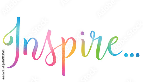 INSPIRE brush calligraphy banner