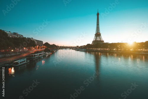 Eiffel Tower in Paris during sunrise © Beboy