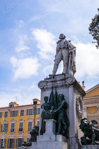  Giuseppe Garibaldi statue in  Garibaldi  square  Nice  France