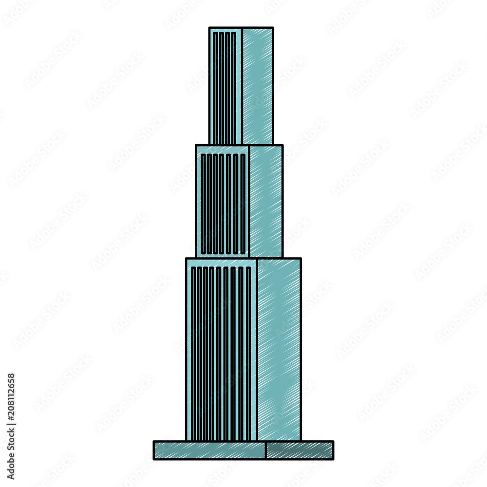 Urban building isolated vector illustration graphic design