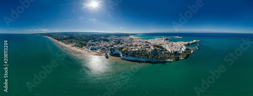 Vieste Apulia City Sea Coastline blue in Italy Drone 360 vr photo