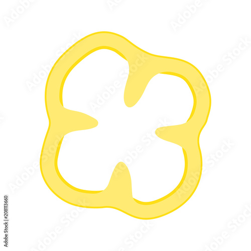 Pepper. Yellow pepper slice