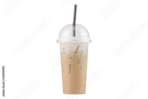 ice coffee isolated on white background - clipping paths