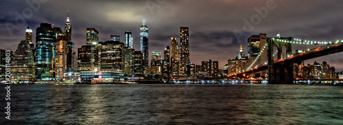 manhattan night view from brooklyn