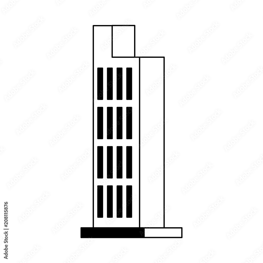 Urban building isolated vector illustration graphic design