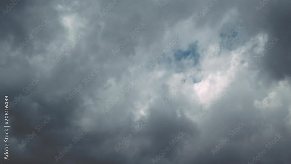 Formation of powerful cumulus clouds during the passage of the cold atmospheric front. Time lapse. Formation of powerful cumulus clouds during the passage of the cold atmospheric front. Time lapse.