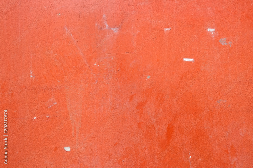 Fototapeta premium Orange grunge texture cement wall. copy space