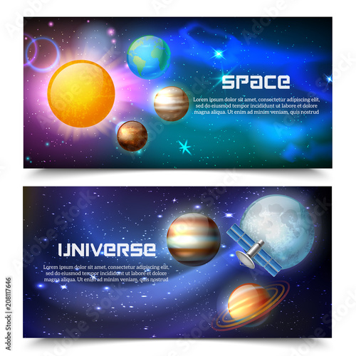 Space Universe Horizontal Banners