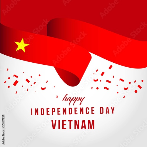 Happy Vietnam Independent Day Vector Template Design Illustration