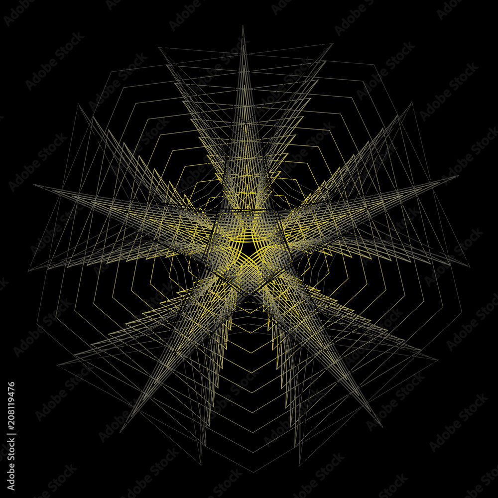 Fototapeta premium flower 3d geometry of nature