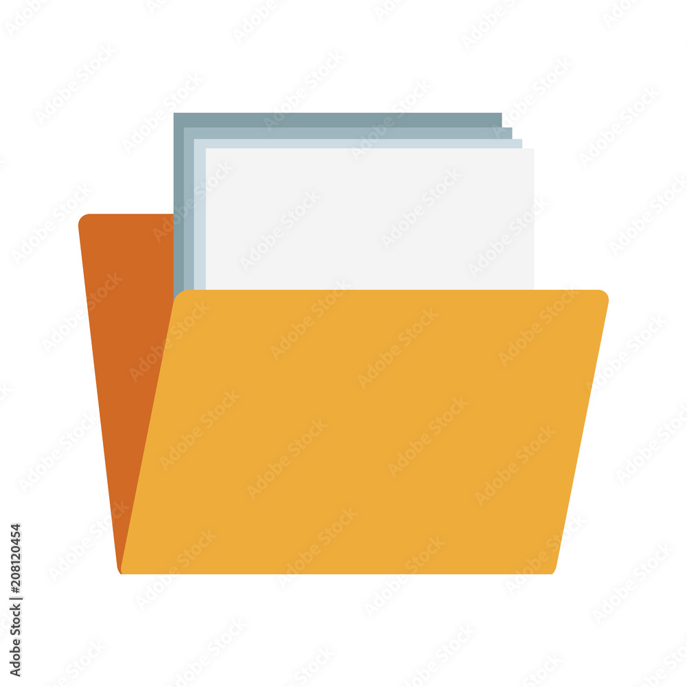 Folder with documents vector illustration graphic design Folder with documents vector illustration graphic design