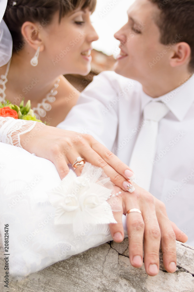 Portrait of the bride and groom. Portrait of the bride and groom.