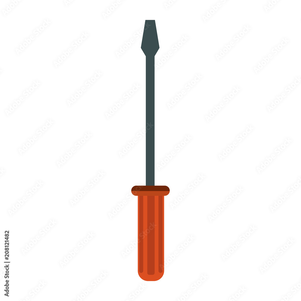 Fototapeta premium Screwdriver tool isolated vector illustration graphic design