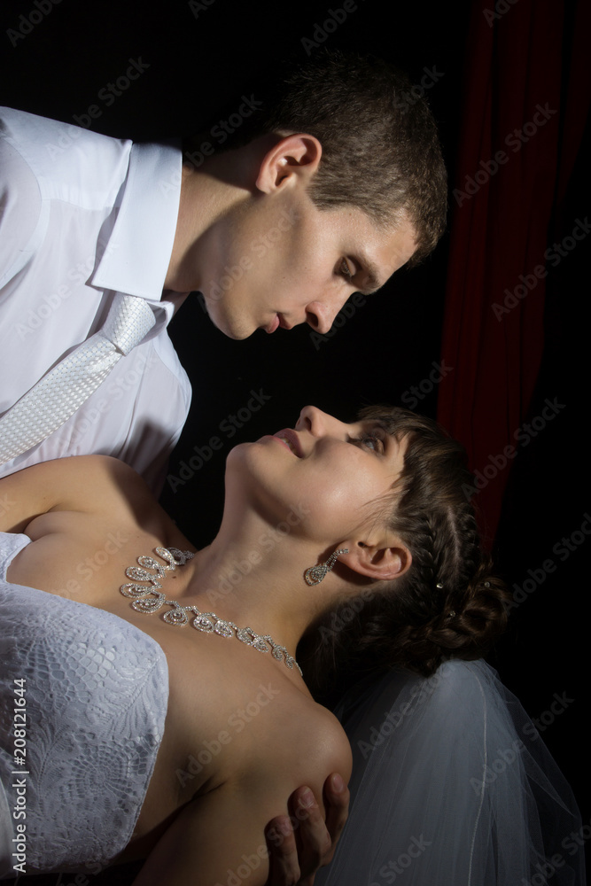 Portrait of the bride and groom. Portrait of the bride and groom.