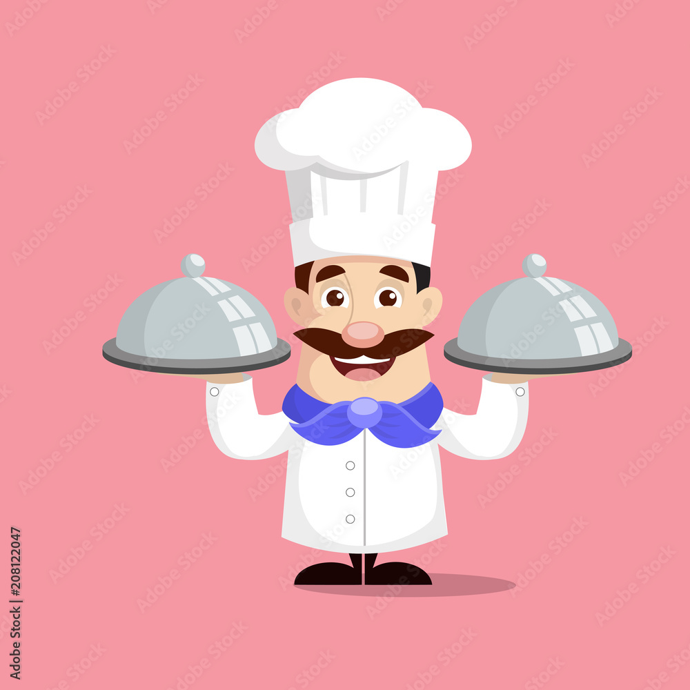 Roast chef Vector Illustration Roast chef Vector Illustration