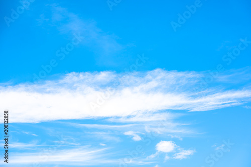 sky blue or azure sky and cloud on bright daytime of sun
