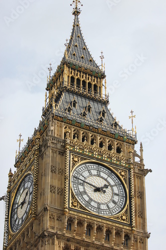 a beautiful photo of the clock of London's Big Ben Tower bell Tower, detail