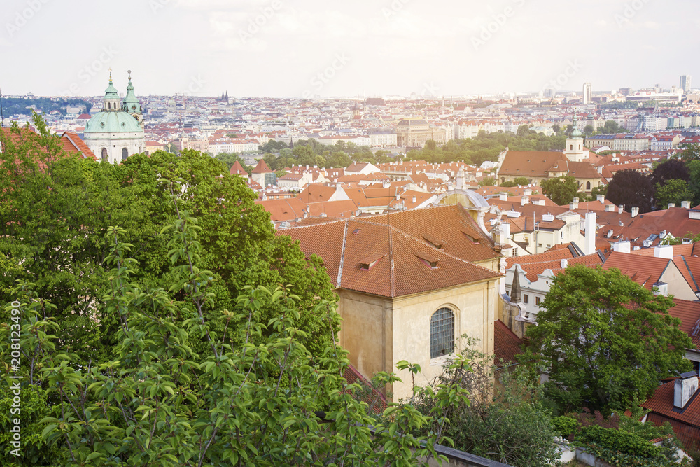 Prague, Czech republic, May 26, 2018: Prague spring view