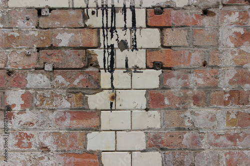 a beautifully degraded brick wall
