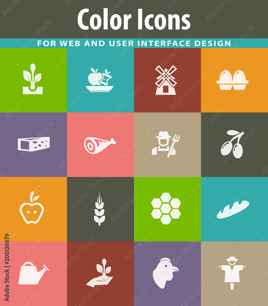 Agriculture and farming icons set Agriculture and farming icons set