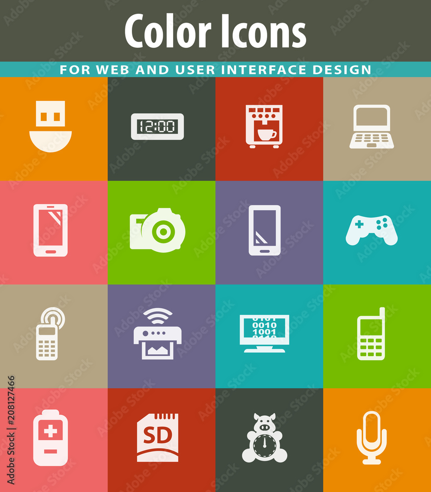 Home appliances icons set Home appliances icons set