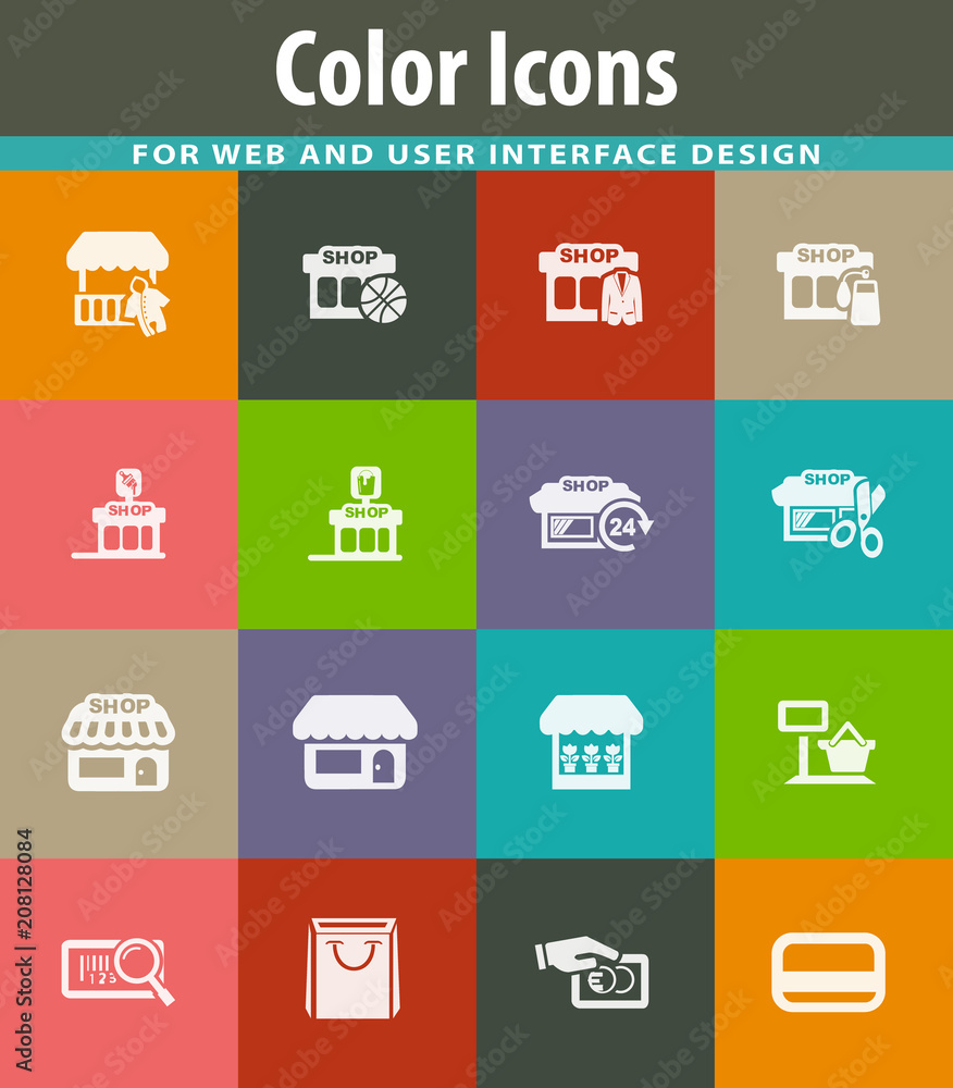 Shop icons set Shop icons set