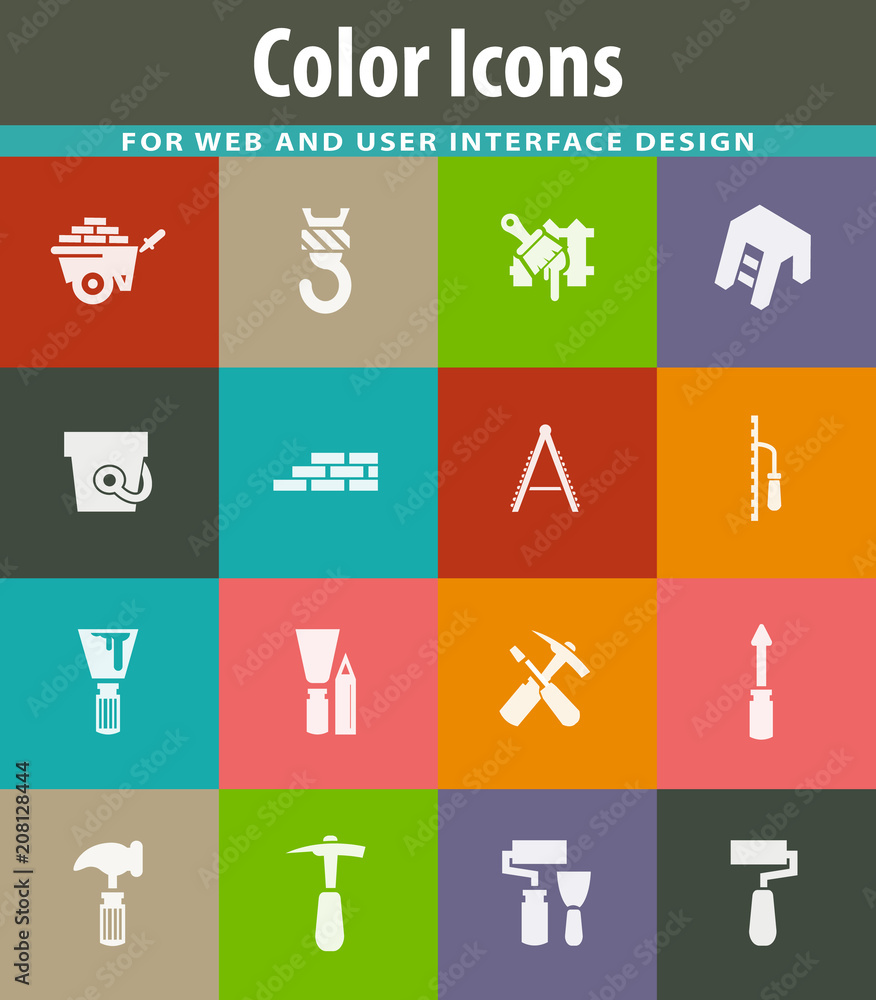 Work tools icons set