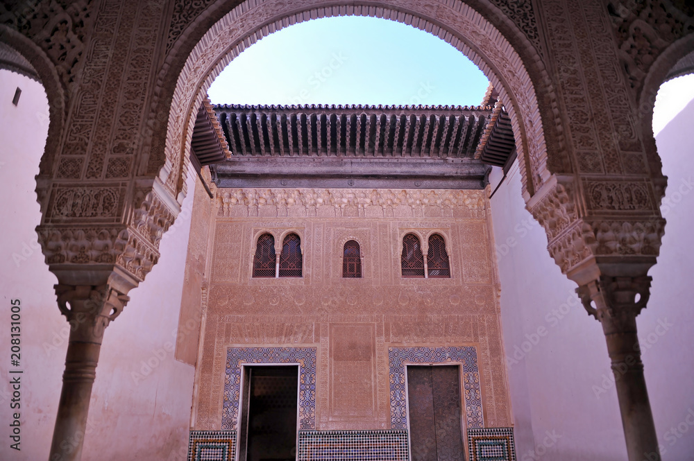 Patio del Cuarto Dorado o Patio del Mexuar, Alhambra de Granada, España
