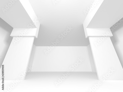 Abstract Modern White Architecture Background