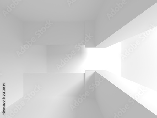 Futuristic White Architecture Design Background