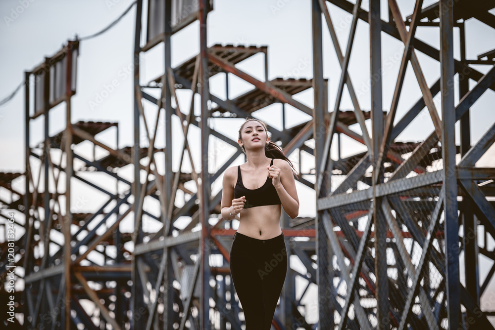 young woman runner young woman runner