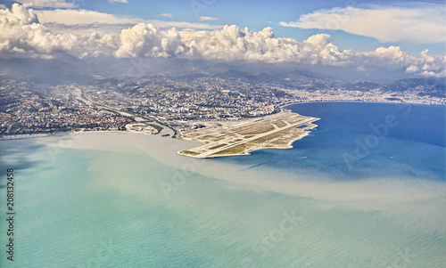 Nice airport from the airplane