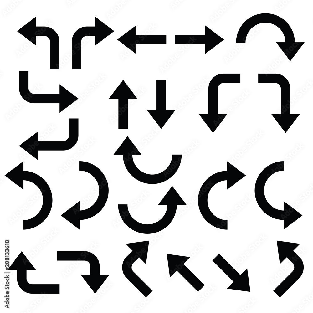arrow in black illustration arrow in black illustration