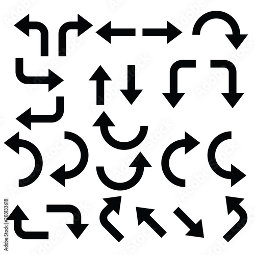 arrow in black illustration