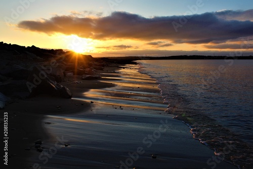A battered beach