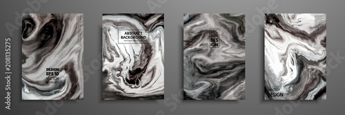 Mixture of acrylic paints. Liquid marble texture. Fluid art. Applicable for design cover, presentation, invitation, flyer, annual report, poster and business card, desing packaging. Modern artwork.