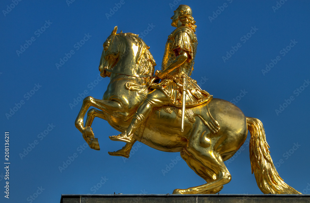 Fototapeta premium Dresden , Golden Rider..
