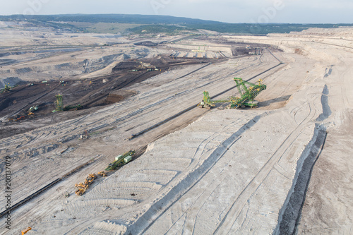 aerial view of coal mine in Poland