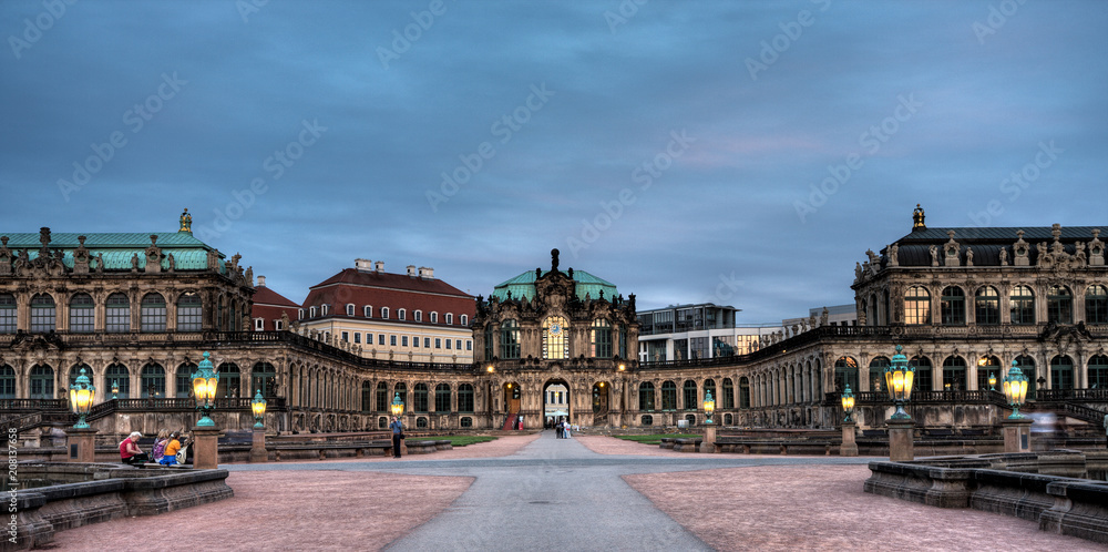 Obraz premium City view of Dresden, Zwinger.