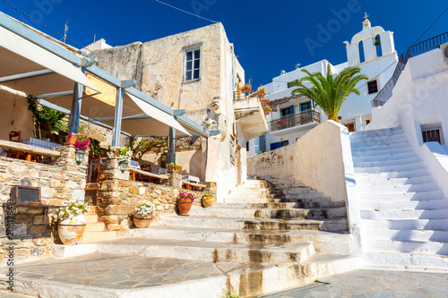 Платно typical greek architecture on Naxos island, Cyclades, Greece