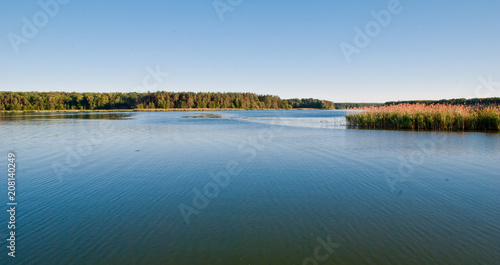 lake, river, sky and forest