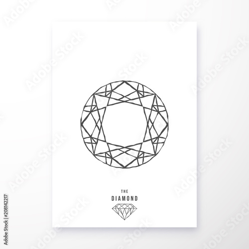 Diamond poster geometric design