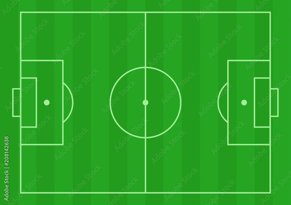 Vector football field. top view. Design for cards, brochures, websites, A4, background Vector football field. top view. Design for cards, brochures, websites, A4, background